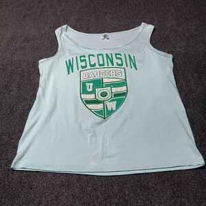RARE Vintage‎ Wisconsin Badgers Tank Top Adult Medium Blue Single Stitch UOW